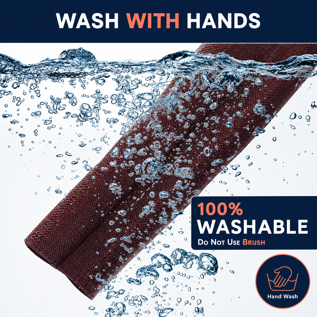 The GapGuard fabric sleeve slides off and is hand washable