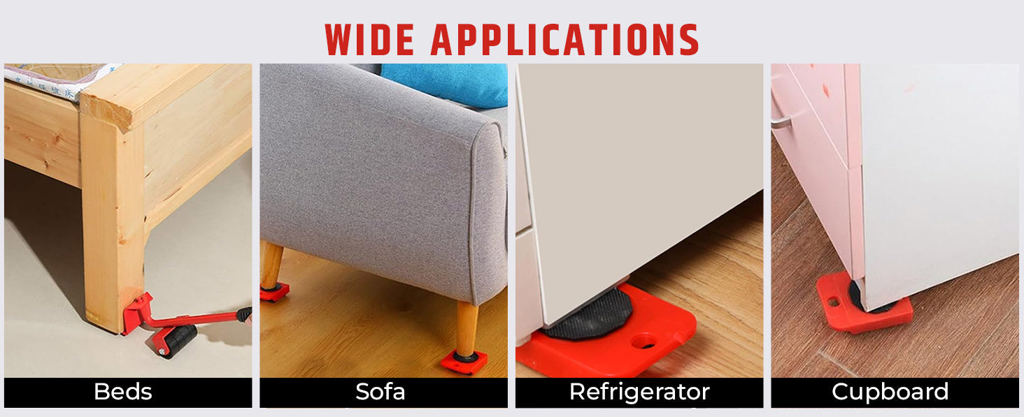 Wide applications - sofas, cabinets, beds, wardrobes, fridges and washing machines