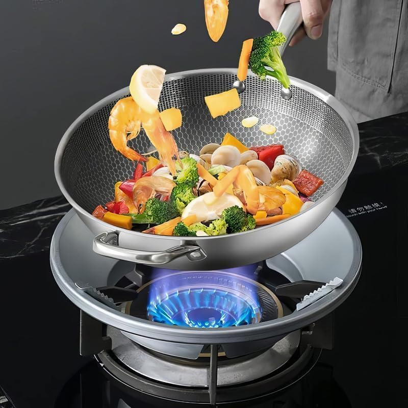 Premium Gas Saver Burner Stand - Stainless Steel Flame Concentrator