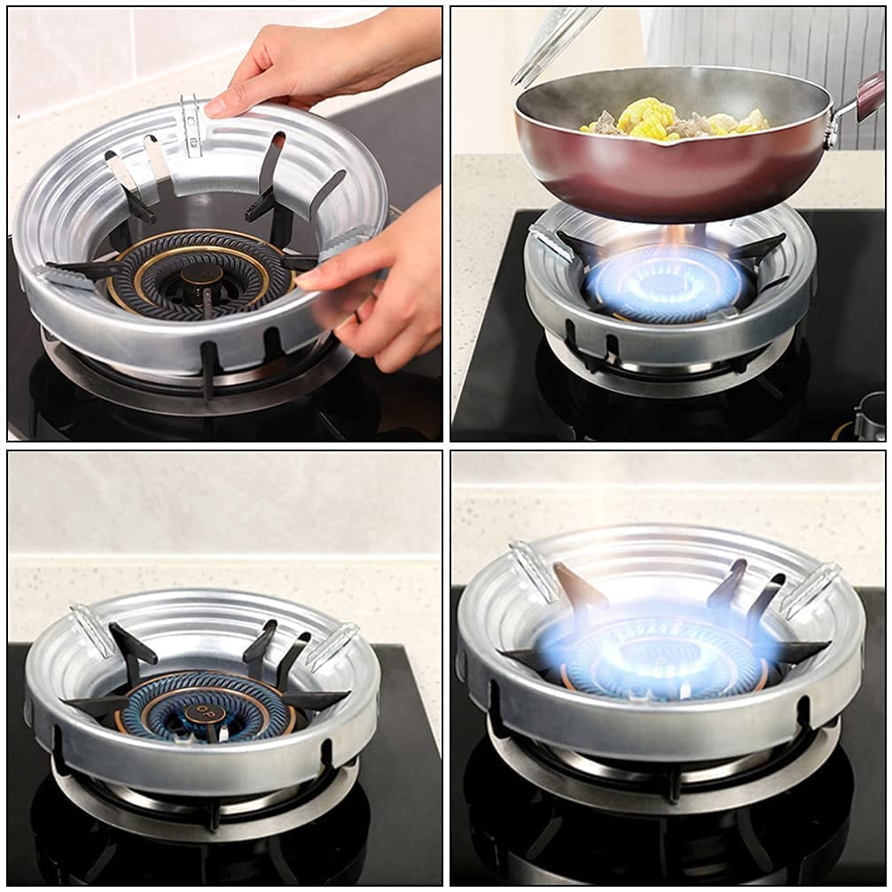Premium Gas Saver Burner Stand - Stainless Steel Flame Concentrator