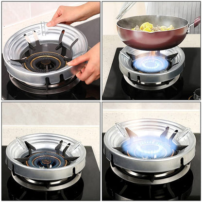 Premium Gas Saver Burner Stand - Stainless Steel Flame Concentrator