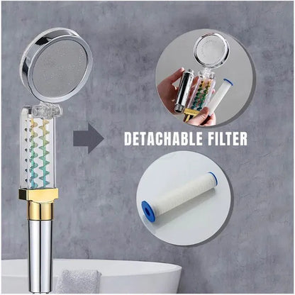 High Pressure Handheld Shower Head – Flip-Fold Steel Nozzle with Filter
