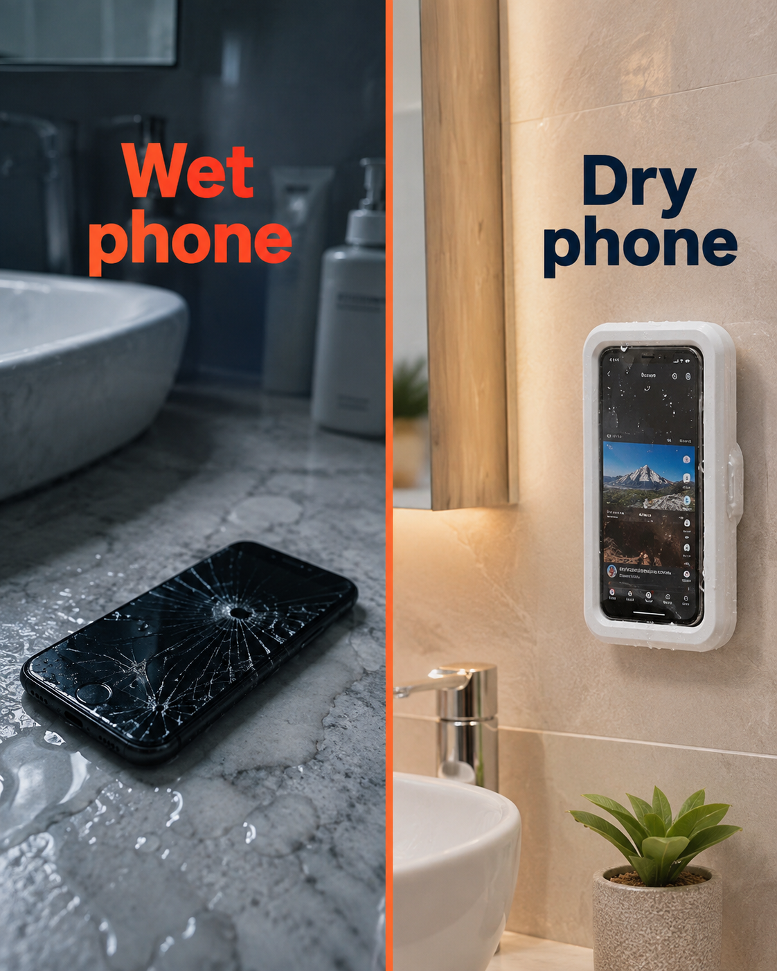Shower phone holder A1