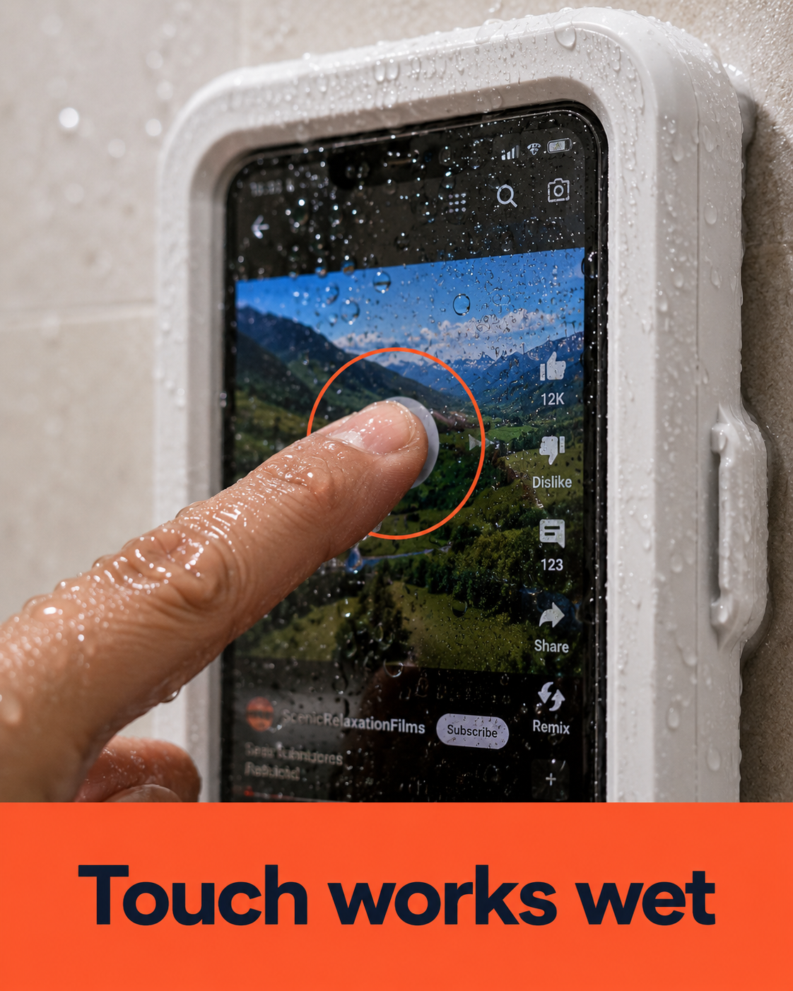 Shower phone holder installation