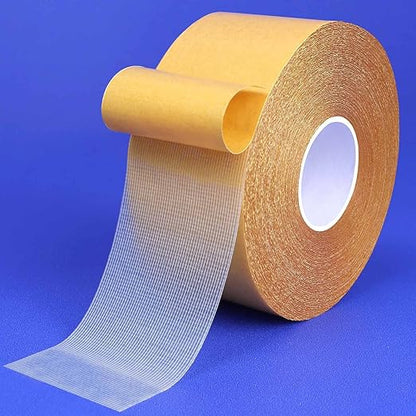 StayDown double-sided carpet tape roll with fibre-mesh core